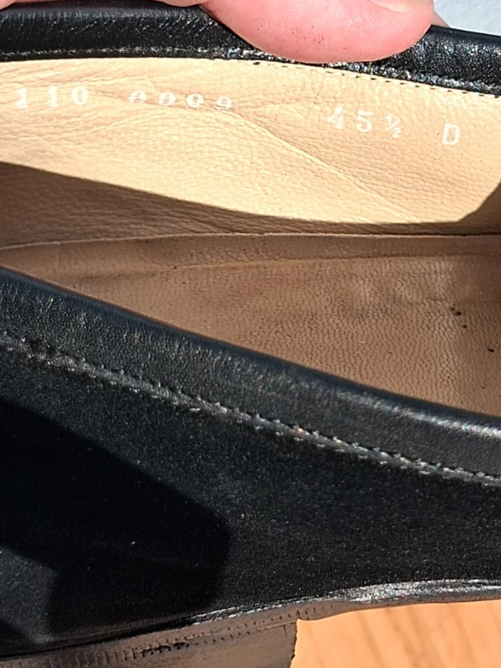 Vintage Gucci Men's Black Suede Loafers w/Gold Horsebit Hardware Size 45.5/12